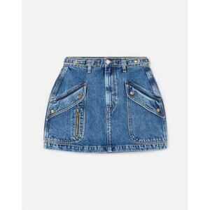 RE/DONE Denim Racer Mini Skirt Speedway Size 26
